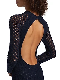 Pirqa Crocheted Cotton Maxi Dress