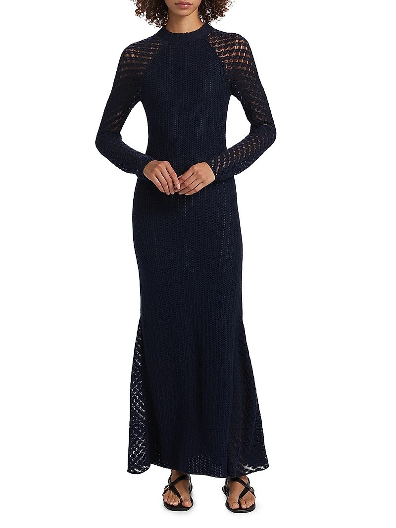 Pirqa Crocheted Cotton Maxi Dress