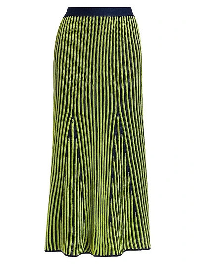 Marina Stripe Cotton Maxi Skirt