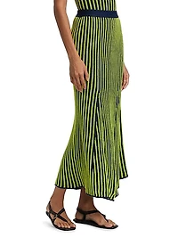 Marina Stripe Cotton Maxi Skirt