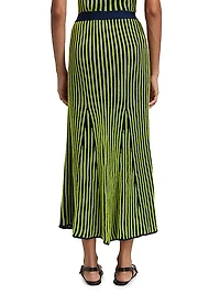 Marina Stripe Cotton Maxi Skirt