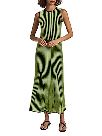 Marina Stripe Cotton Maxi Skirt
