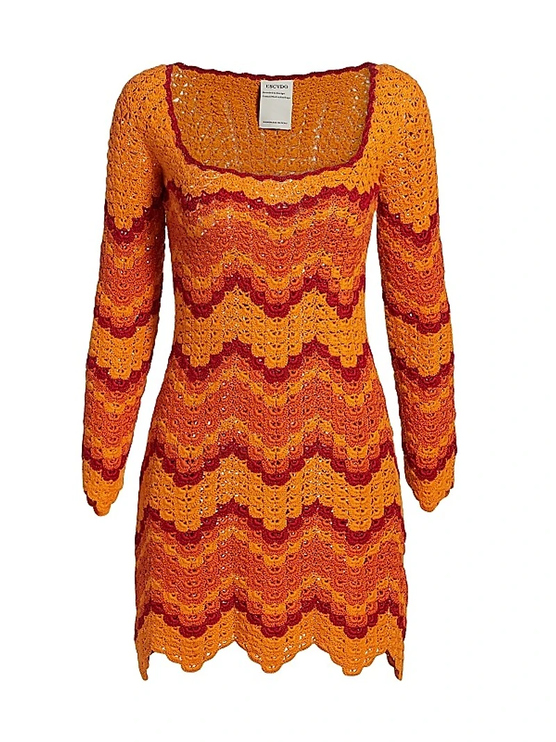 Sumac Crochet Chevron Minidress