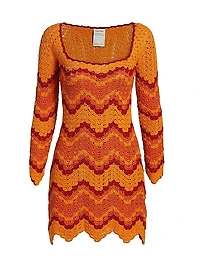 Sumac Crochet Chevron Minidress