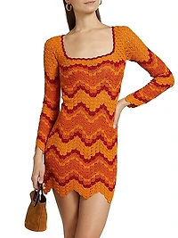Sumac Crochet Chevron Minidress