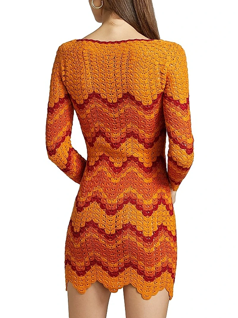 Sumac Crochet Chevron Minidress