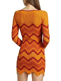 Sumac Crochet Chevron Minidress