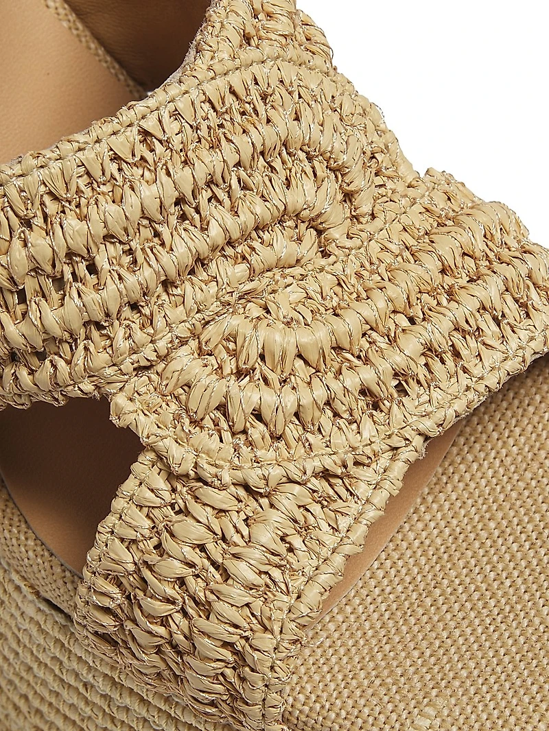 Fiodora Raffia Wedge Sandals