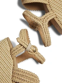 Fiodora Raffia Wedge Sandals