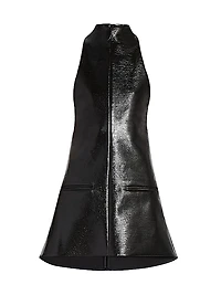 Vinyl A-Line Minidress