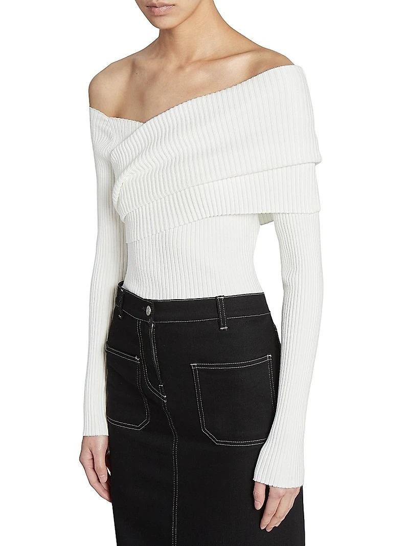 Twist Rib-Knit Sweater