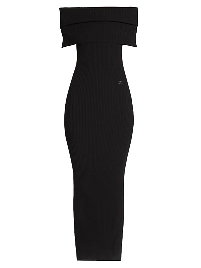 Twist Rib-Knit Maxi-Dress