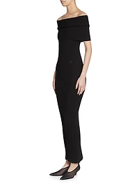 Twist Rib-Knit Maxi-Dress