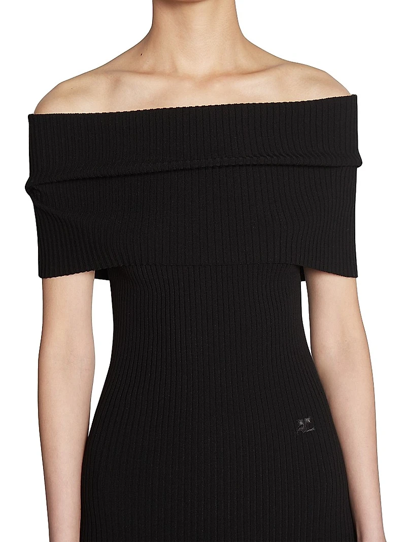 Twist Rib-Knit Maxi-Dress