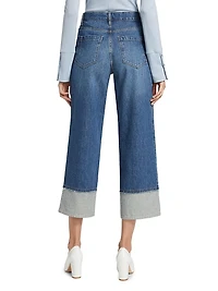 Simona Cuffed Straight-Leg Jeans