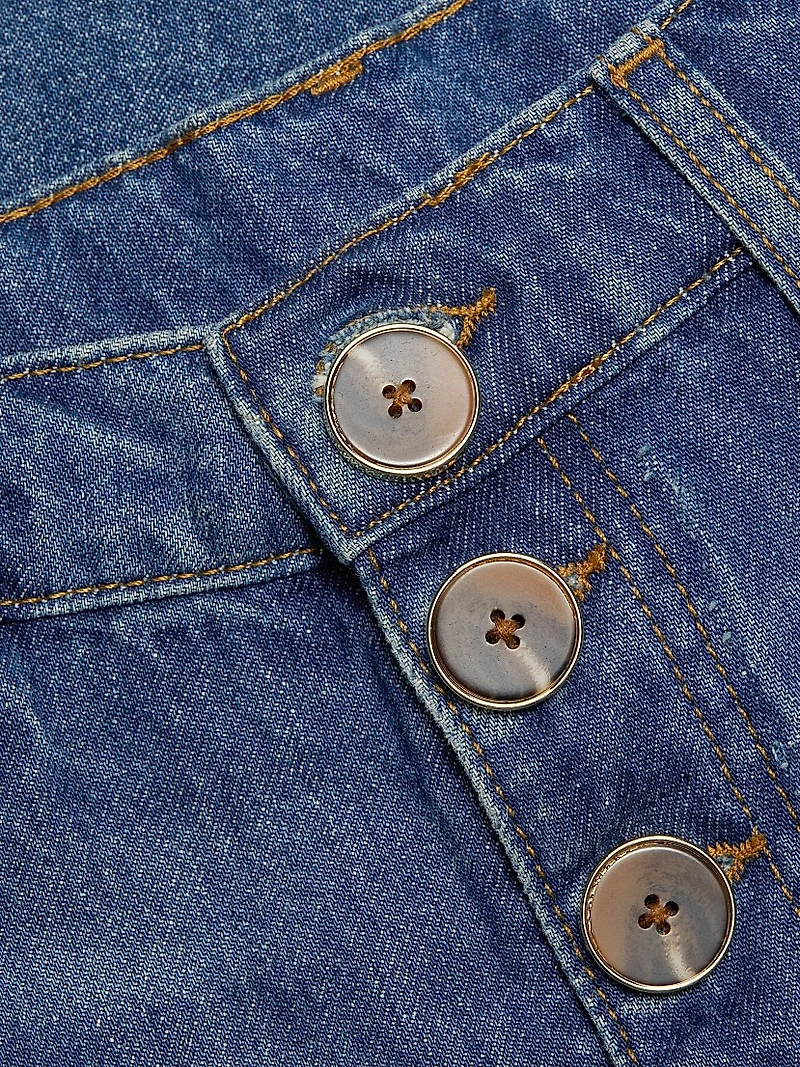 Simona Cuffed Straight-Leg Jeans