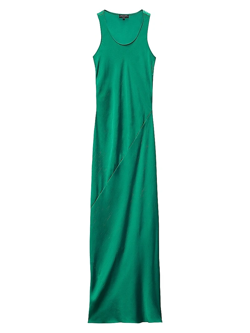 Daisy Satin Sleeveless Maxi Dress