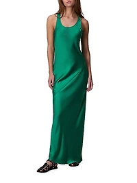 Daisy Satin Sleeveless Maxi Dress