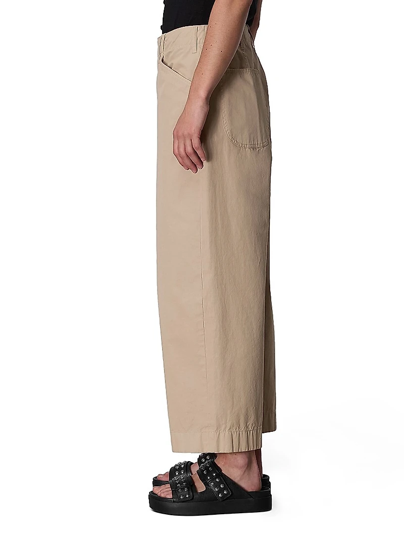 Banks Cotton Wide-Leg Pants