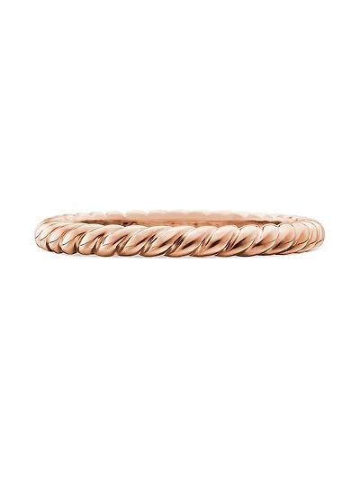 DY Cable Band Ring 18K Rose Gold