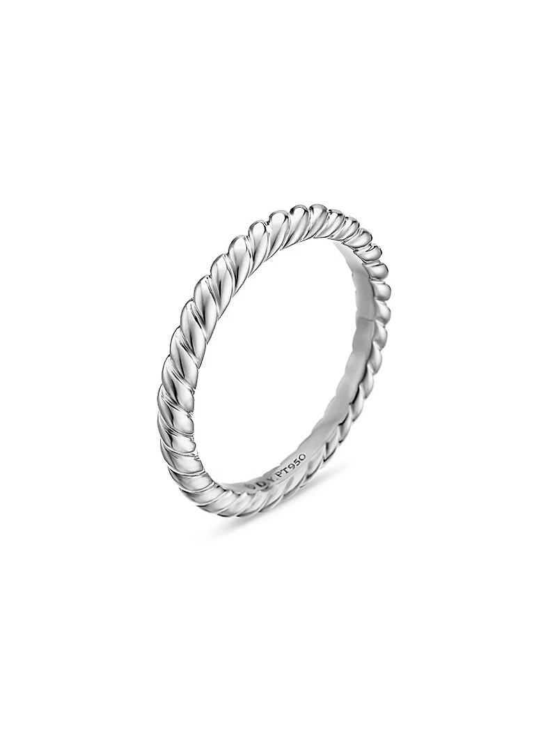 DY Cable Band Ring Platinum, 2.45MM