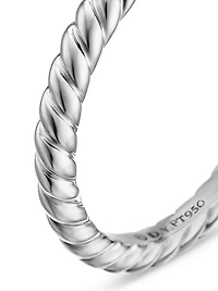 DY Cable Band Ring Platinum, 2.45MM