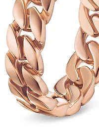 Curb Chain Band Ring 18K Rose Gold