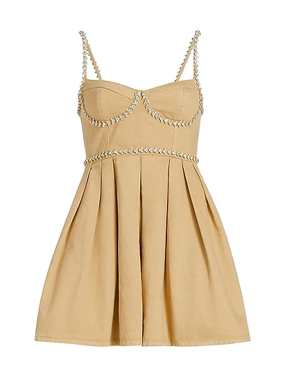 Diamante Denim Minidress