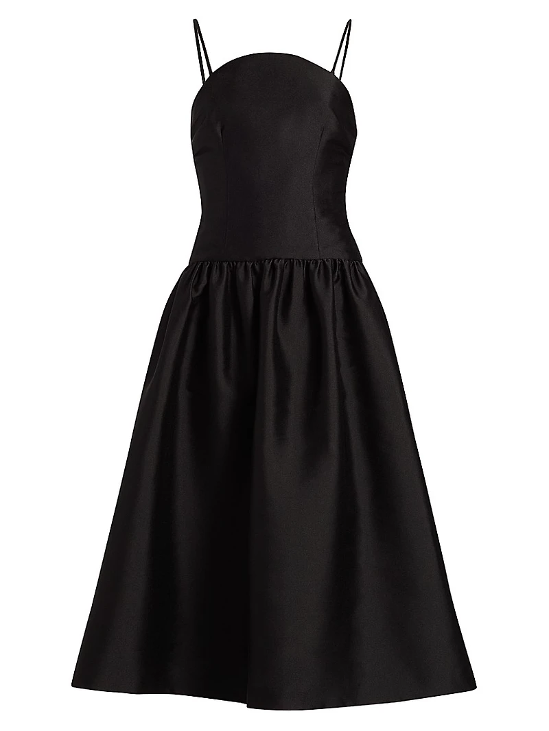 Taffeta Midi-Dress