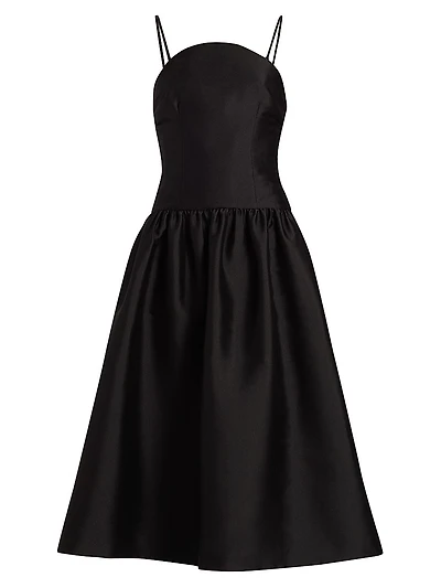 Taffeta Midi-Dress