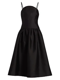 Taffeta Midi-Dress