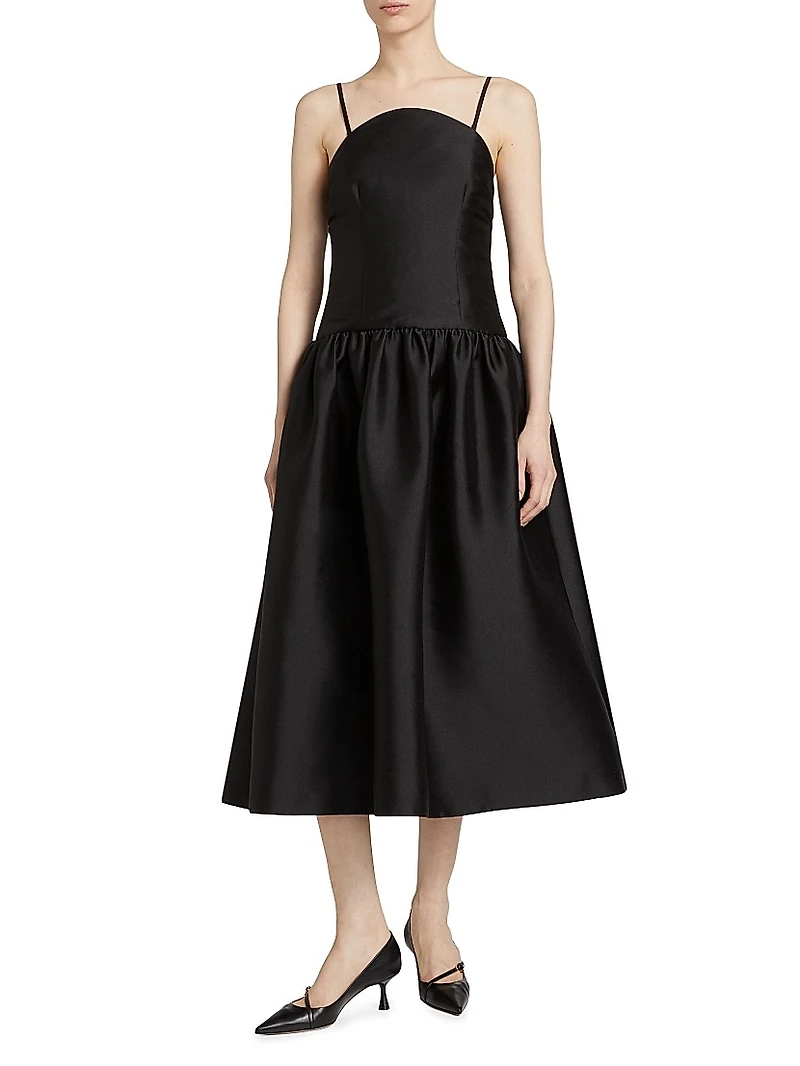 Taffeta Midi-Dress