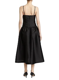 Taffeta Midi-Dress