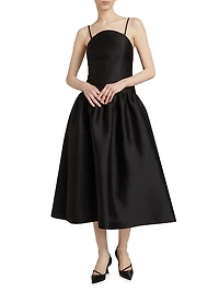 Taffeta Midi-Dress