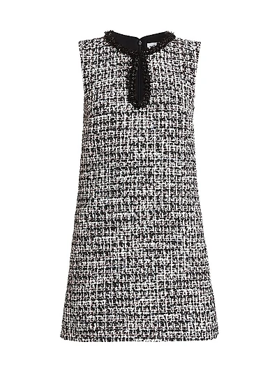 Boucle Embellished Minidress