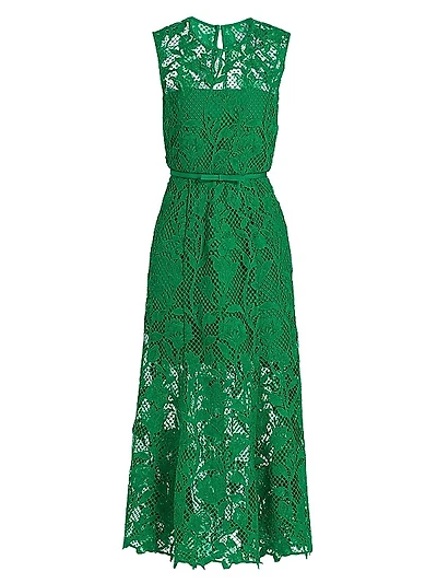 Lace Sleeveless Midi-Dress