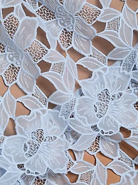 Organza Lace Tiered Midi-Dress