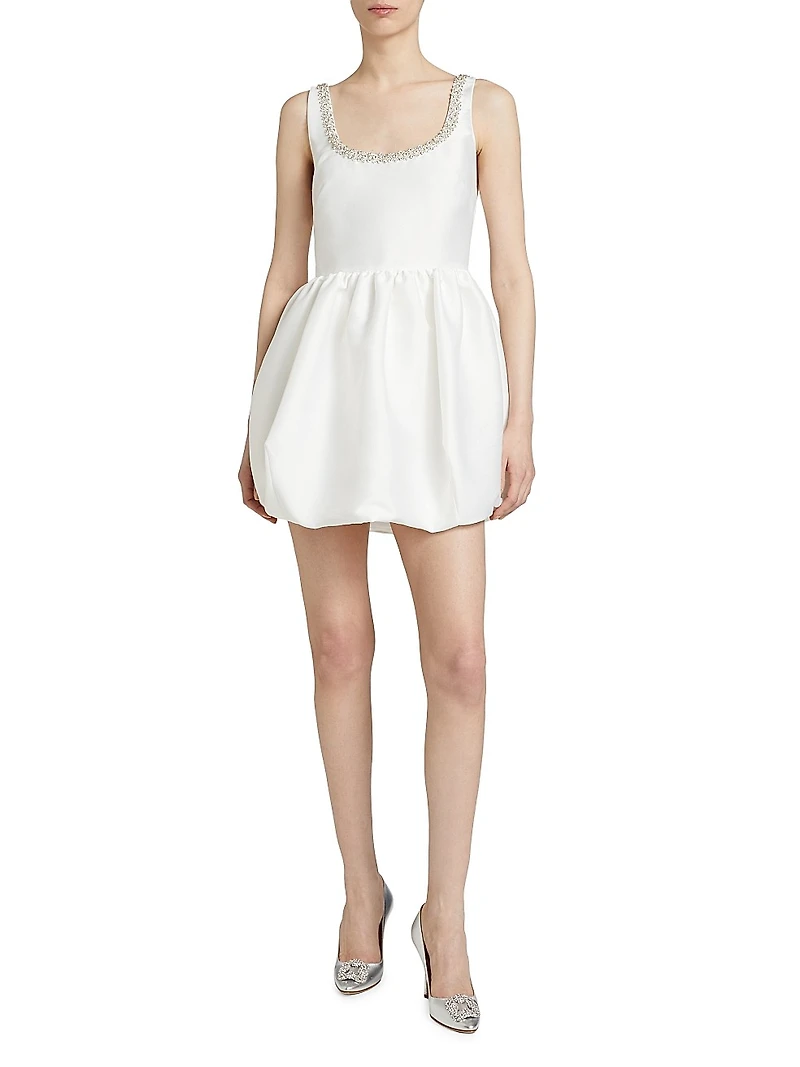 Taffeta Embellished Minidress