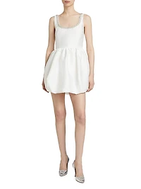 Taffeta Embellished Minidress