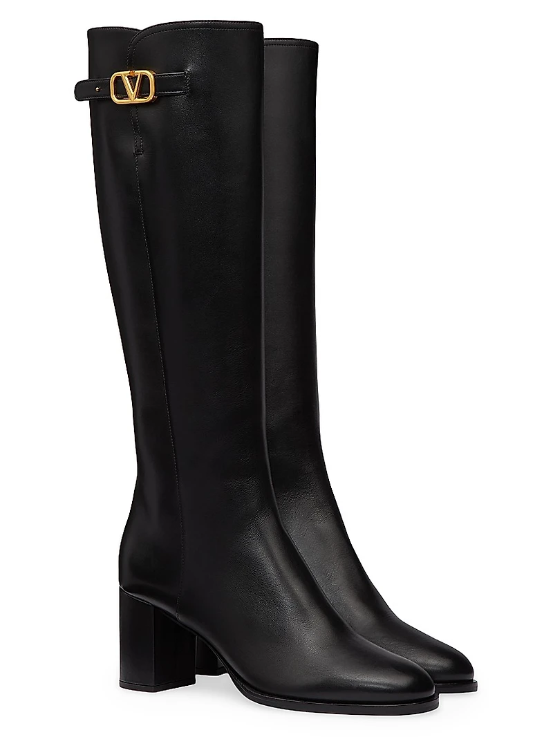 VLogo Signature Calfskin Boots 70MM