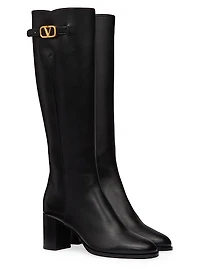 VLogo Signature Calfskin Boots 70MM