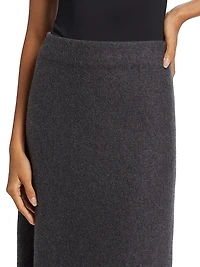 Wool Knit Midi-Skirt