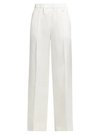 Fluid Satin Wide-Leg Pants