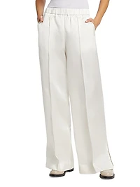 Fluid Satin Wide-Leg Pants