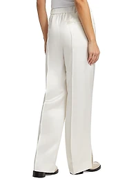 Fluid Satin Wide-Leg Pants