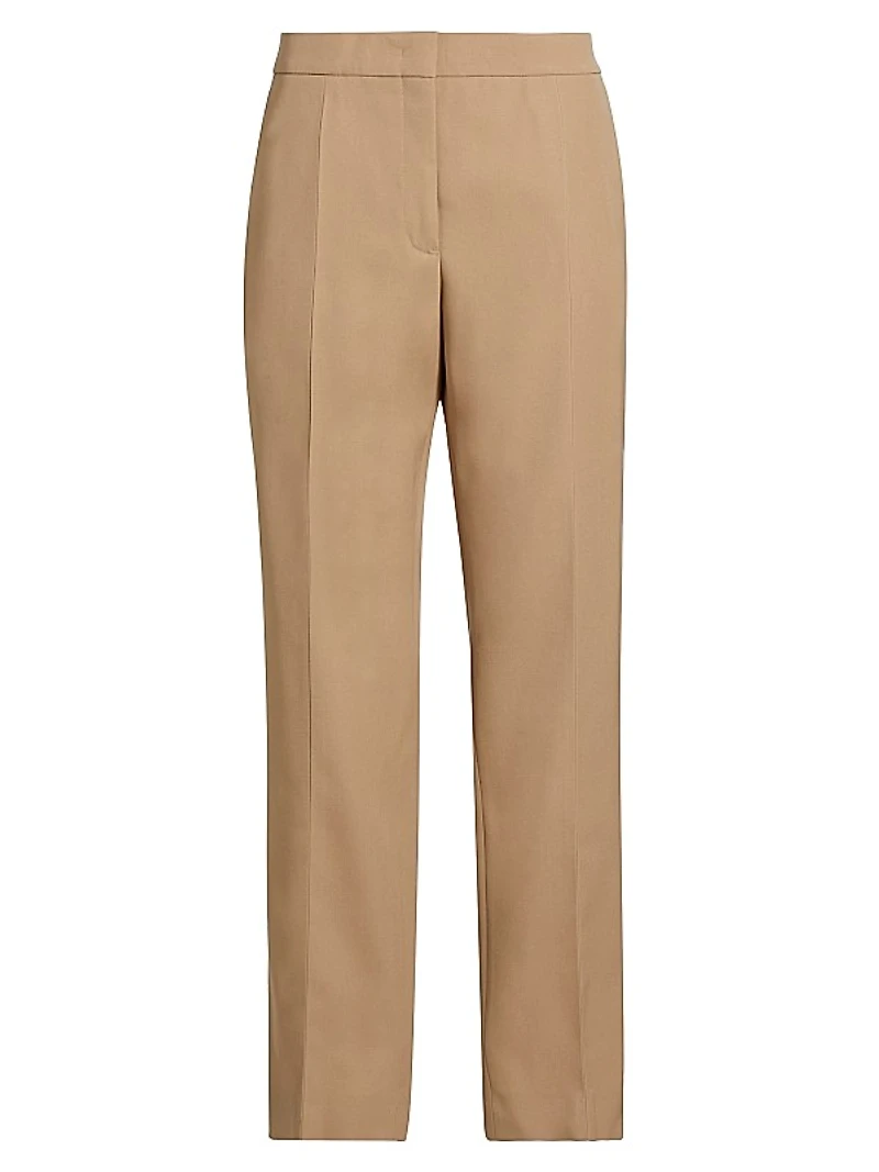 Slim-Leg Tailored Wool Trousers