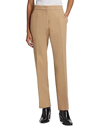 Slim-Leg Tailored Wool Trousers