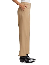 Slim-Leg Tailored Wool Trousers