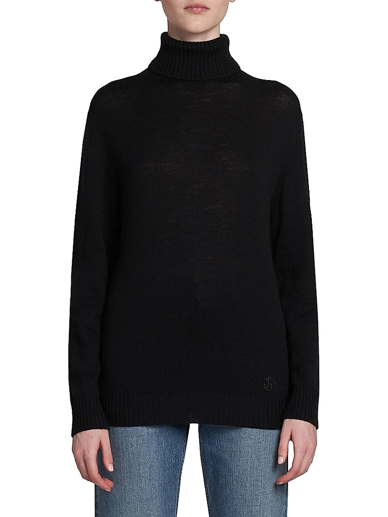 Voluminized Wool Turtleneck Sweater
