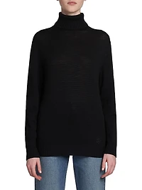 Voluminized Wool Turtleneck Sweater